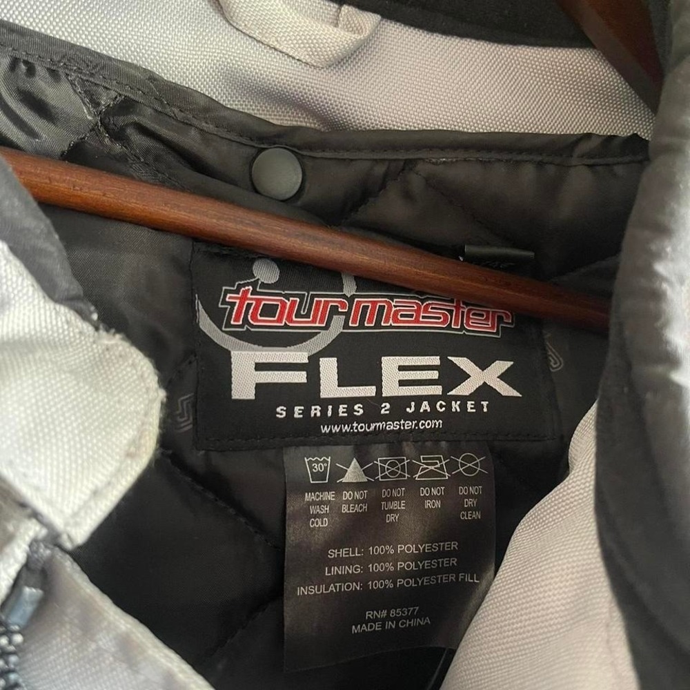 Mens Tour Master Flex Gray Padded Motorcycle Racing‎ Biker Jacket XL - Picture 4 of 7